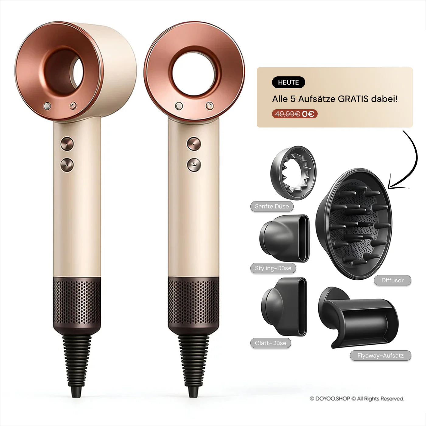 trueflow DOYOO AIRPRO 5 IN 1 HOCHLEISTUNGSFÖHN